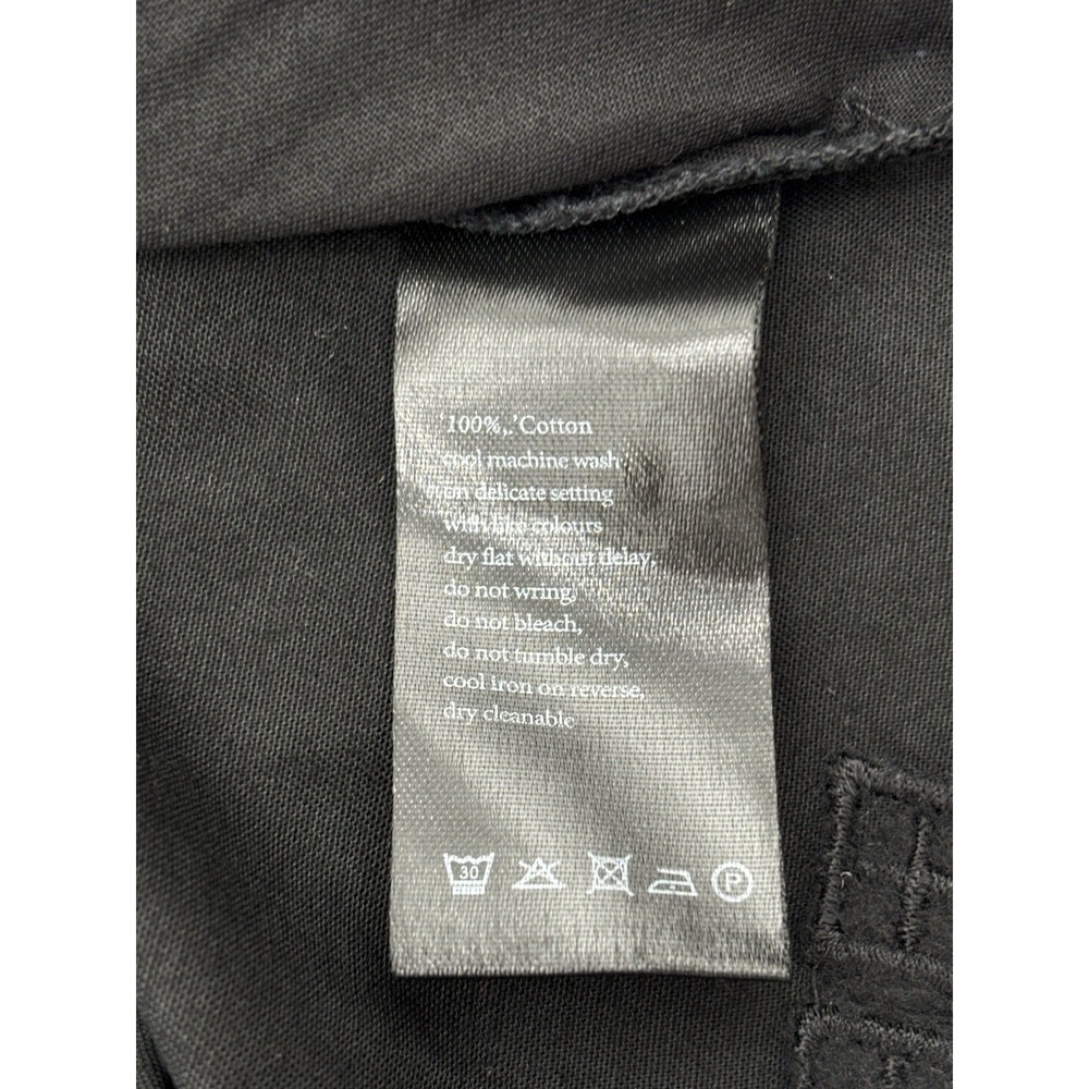 Ksubi Cropped Button Front Shirt Womens M Black Minimalist Luxury Cotton - Picture 8 of 11